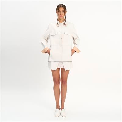 K14455 | LEATHER REVERSIBLE SHIRT JACKET
