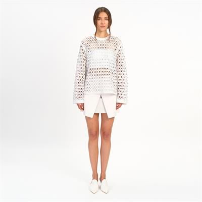 K14462 | Leather Over Sweatshirt