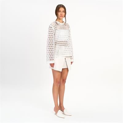 K14462 | Leather Over Sweatshirt