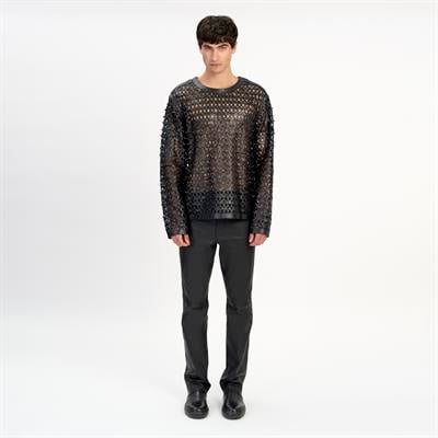 K14481 | Leather Sweatshirt