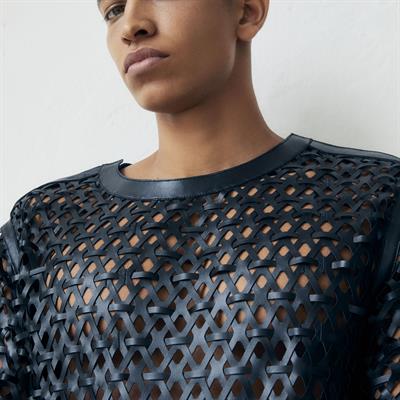 K14481 | Leather Sweatshirt