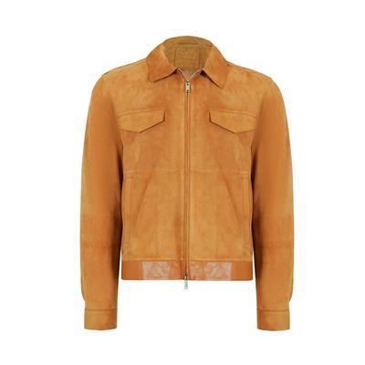 K14485 | LEATHER SHIRT COLLAR JACKET
