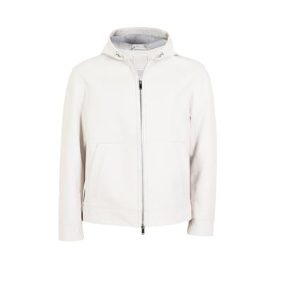 K14487 | LEATHER HOODIE JACKET