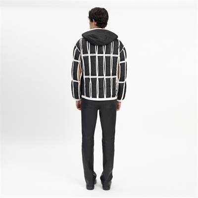 K14495 | LEATHER CUT-OUT PUFFER JACKET