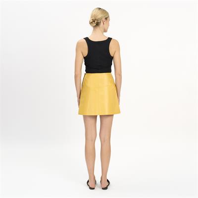 K14503 | Leather Mini Skirt