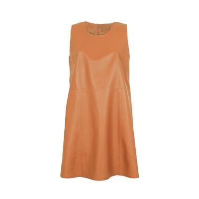 K14510 | Leather Mini A-Line Dress