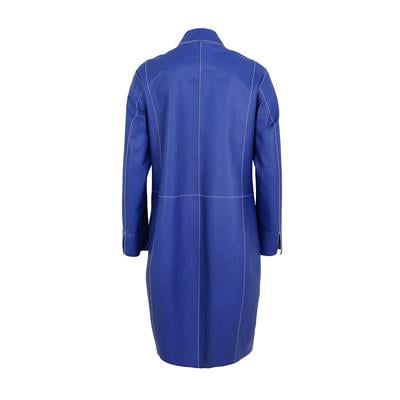 K14523 | LEATHER EGG-SHAPED COAT