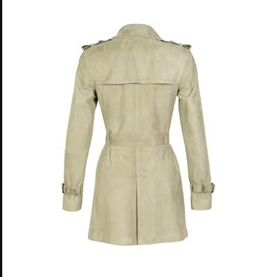 K14524 | Leather Caban Trench Coat