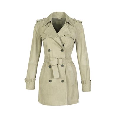 K14524 | Leather Caban Trench Coat