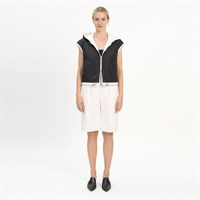 K14527 | LEATHER OVER PUFFER GILET