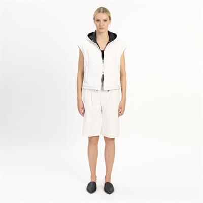 K14527 | LEATHER OVER PUFFER GILET