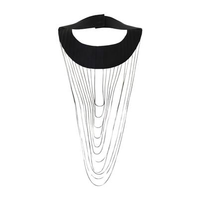 K14529 | LEATHER CHAIN NECKLACE