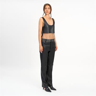 K14530 | Leather Chain Top