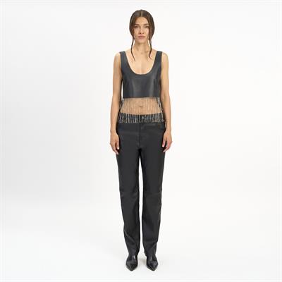 K14530 | Leather Chain Top