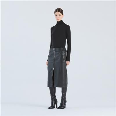 K14706 | Leather Biker Skirt