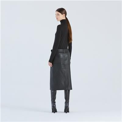 K14706 | Leather Biker Skirt