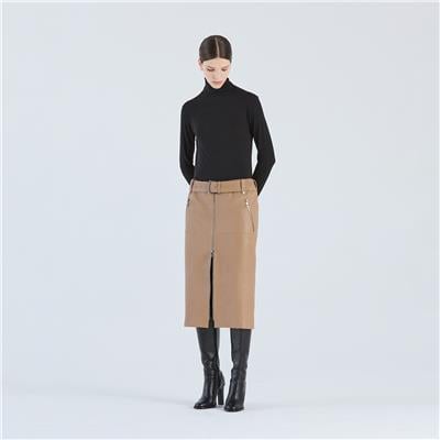 K14706 | Leather Biker Skirt