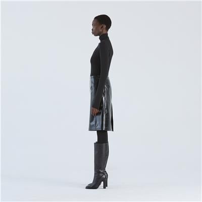 K14768 | Leather 4-Panel Skirt