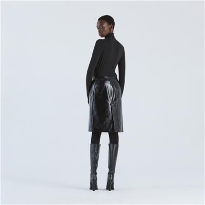 K14768 | Leather 4-Panel Skirt