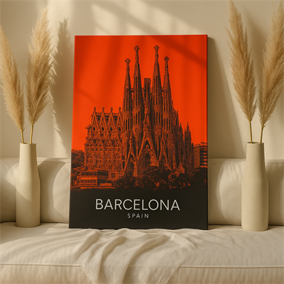 Barcelona Sagrada Familia Modern Kanvas Tablo