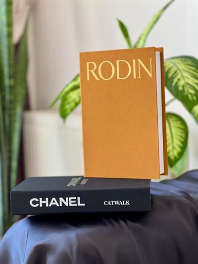 Kumaş Dekoratif RODIN Yazılı Kitap Kutu (2 Adet)