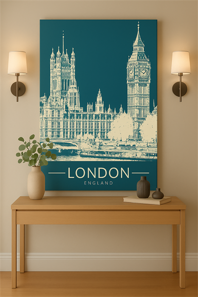 London Big Ben Modern Kanvas Tablo