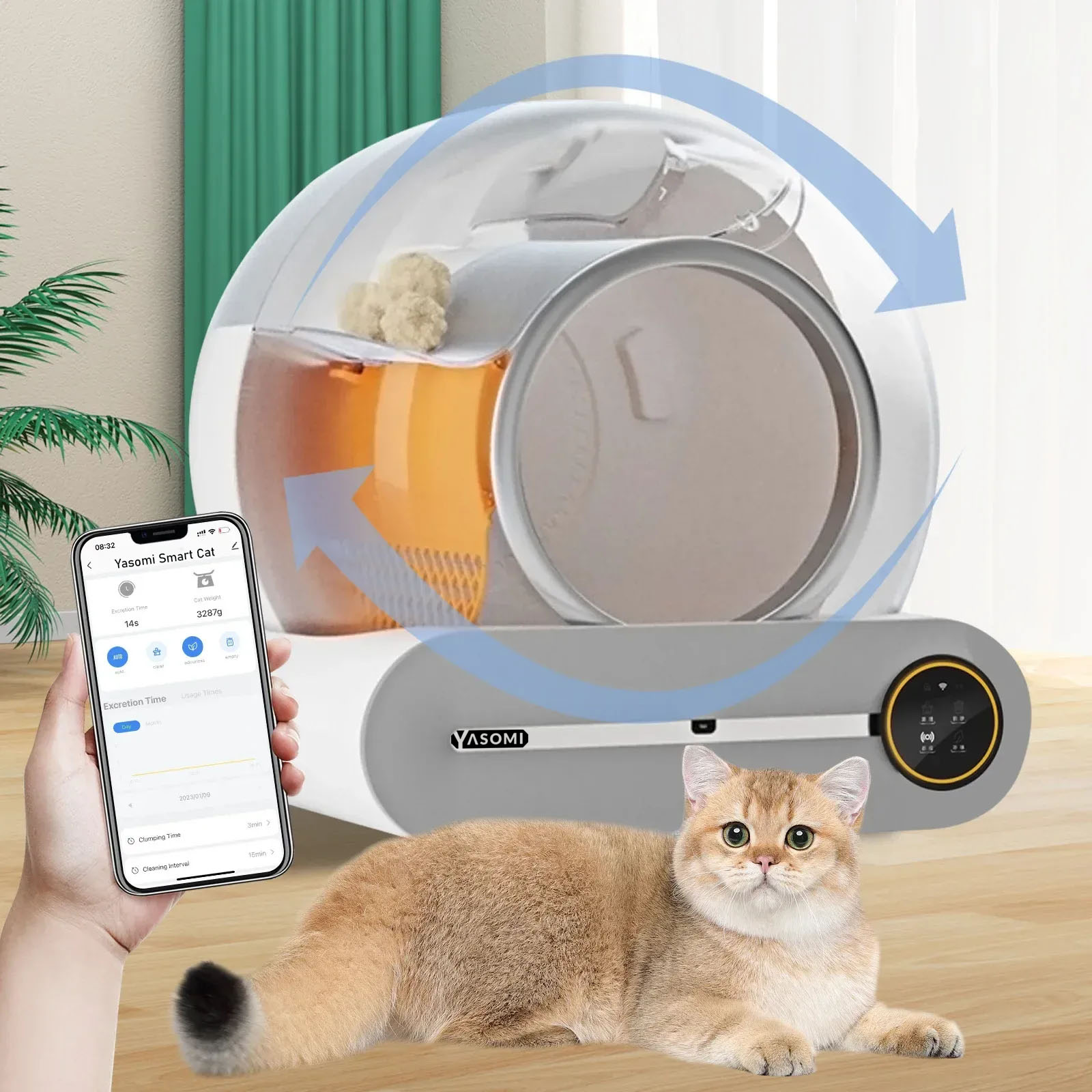 Akıllı Temizlik, Mutlu Kediler: Yasomi Smart Cat Cleaner Kedi Tuvaleti