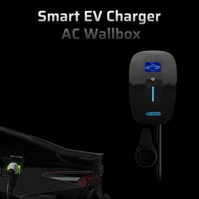 Duvar Tipi Elektrikli Araç Şarj Cihazı 22Kw Siyah