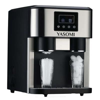 Yasomi Coolmaster ZBS15 3in1 Küp & Kırılmış Buz, Soğuk Su LCD Dokunmatik Inox Gövde 2l Tanklı Buz Makinesi