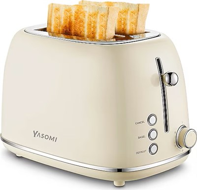 Yasomi ST028 Bej Retro Ekmek Kızartma Makinesi