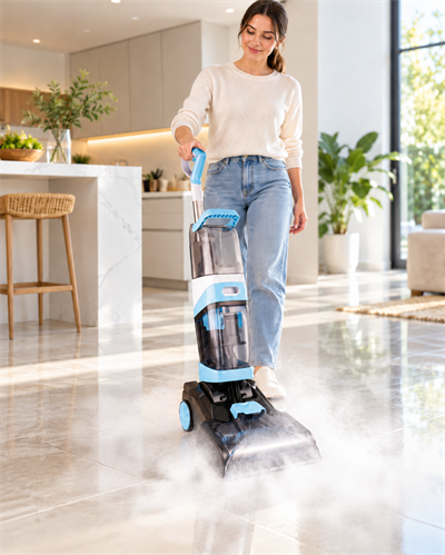 Yasomi T20 Pro HydroStream 1200W Buhar Fonksiyonlu Dikey Halı Yıkama Koltuk Yıkama ve Buharlı Paspas Makinesi
