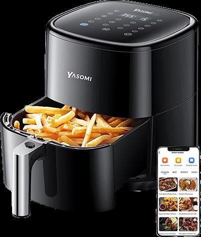 Yasomi Y22 Airfryer 1500w 5lt Akıllı Fritöz ( Siyah)