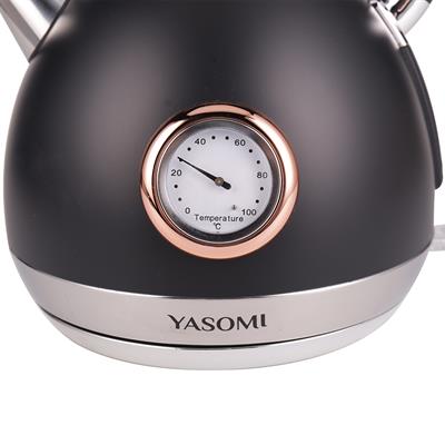 Yasomi YK-880ST 2200W 360° Döner Taban Kablosuz Kullanım Retro Su Isıtıcı Kettle