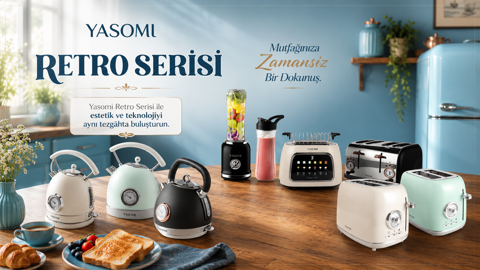 Yasomi Retro Serisi ile Zamansız Mutfaklar