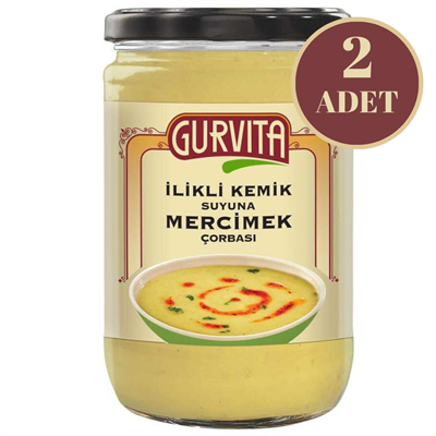 Gurvita İlikli Kemik Suyuna Mercimek Çorbası 660 Ml 2'li