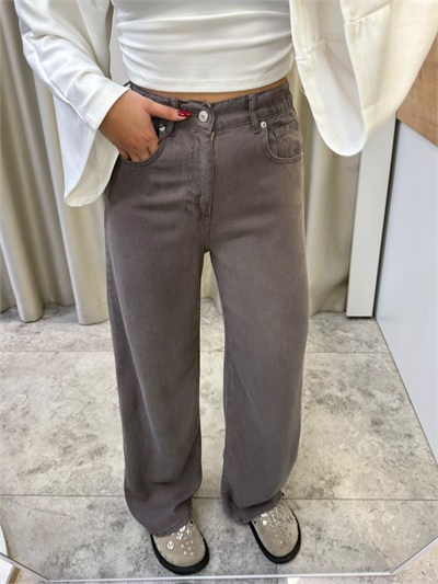 Adora Antrasit Beli Lastikli Tensel Jean