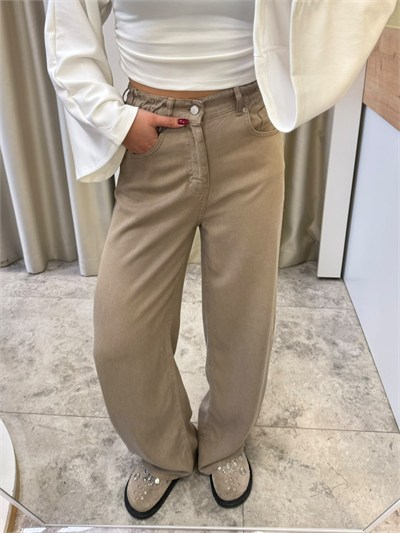 Adora Vizon Beli Lastikli Tensel Jean
