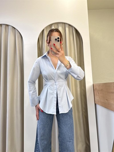 Alice Mavi Pens Detaylı Gömlek