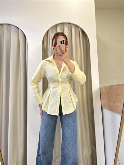 Alice Sarı Pens Detaylı Gömlek