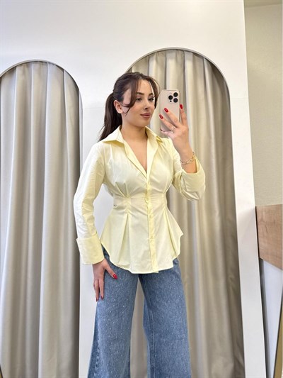 Alice Sarı Pens Detaylı Gömlek