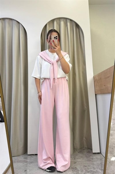 Alwis Pembe Fular Detaylı Takım 