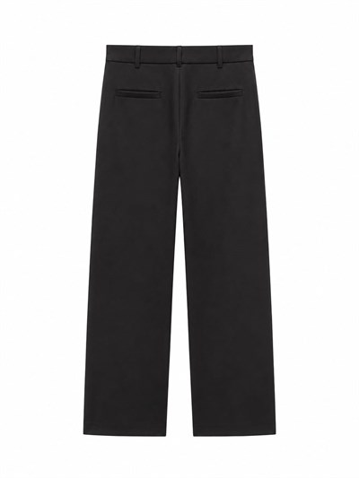 Azura Siyah Gizli Cep Detaylı Mini Flare Pantolon