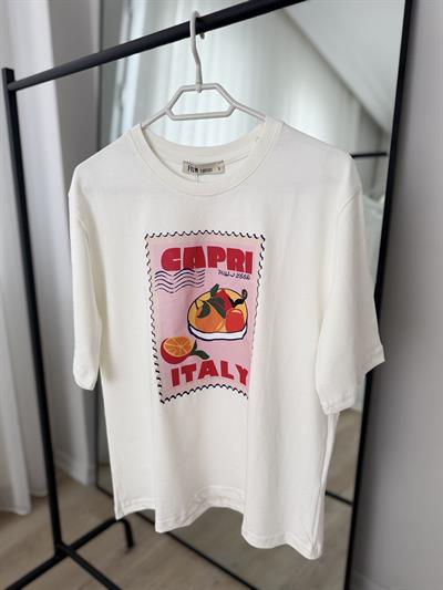Capri Baskılı Oversize  Tişört