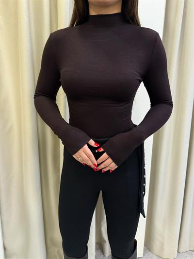 Class Acı Kahve Modal Balıkçı Yaka Body