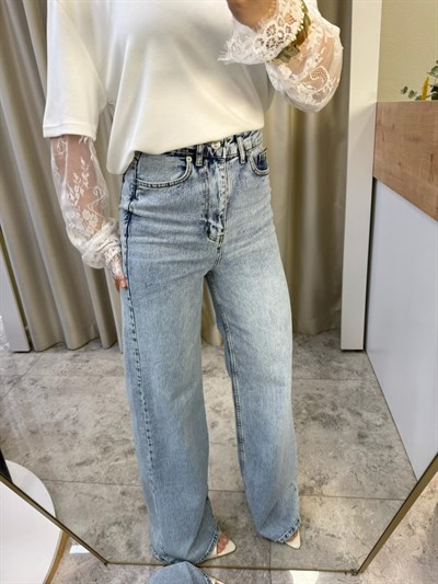 Crep Yüksek Bel Likralı Zara Jean