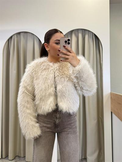 Diana Crop Kürk-KREM