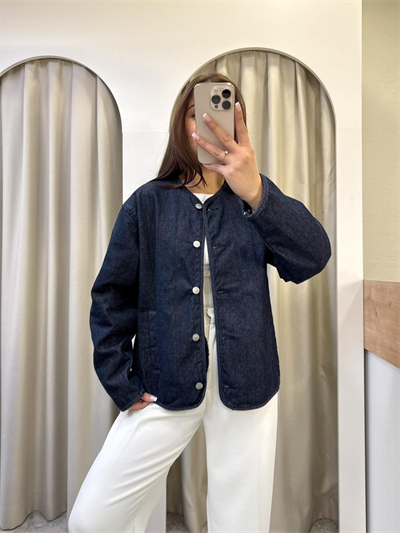 Elsa Kapitone Astarlı Denim Ceket