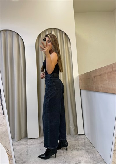 Esla Koyu Mavi Premium Barrel Jean