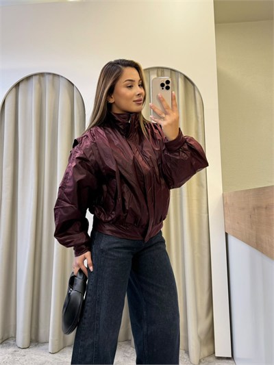 Glamor Bordo Marka Muadil Parlak Mont