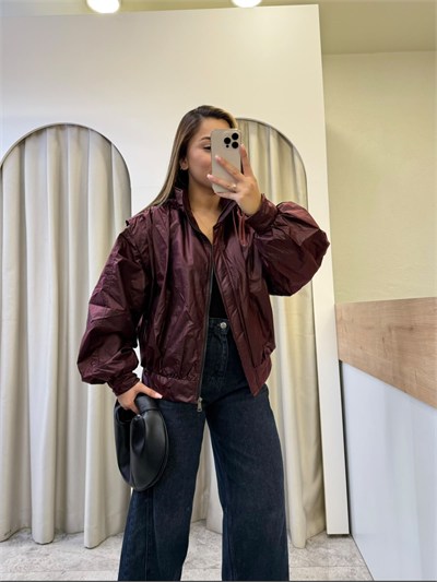 Glamor Bordo Marka Muadil Parlak Mont